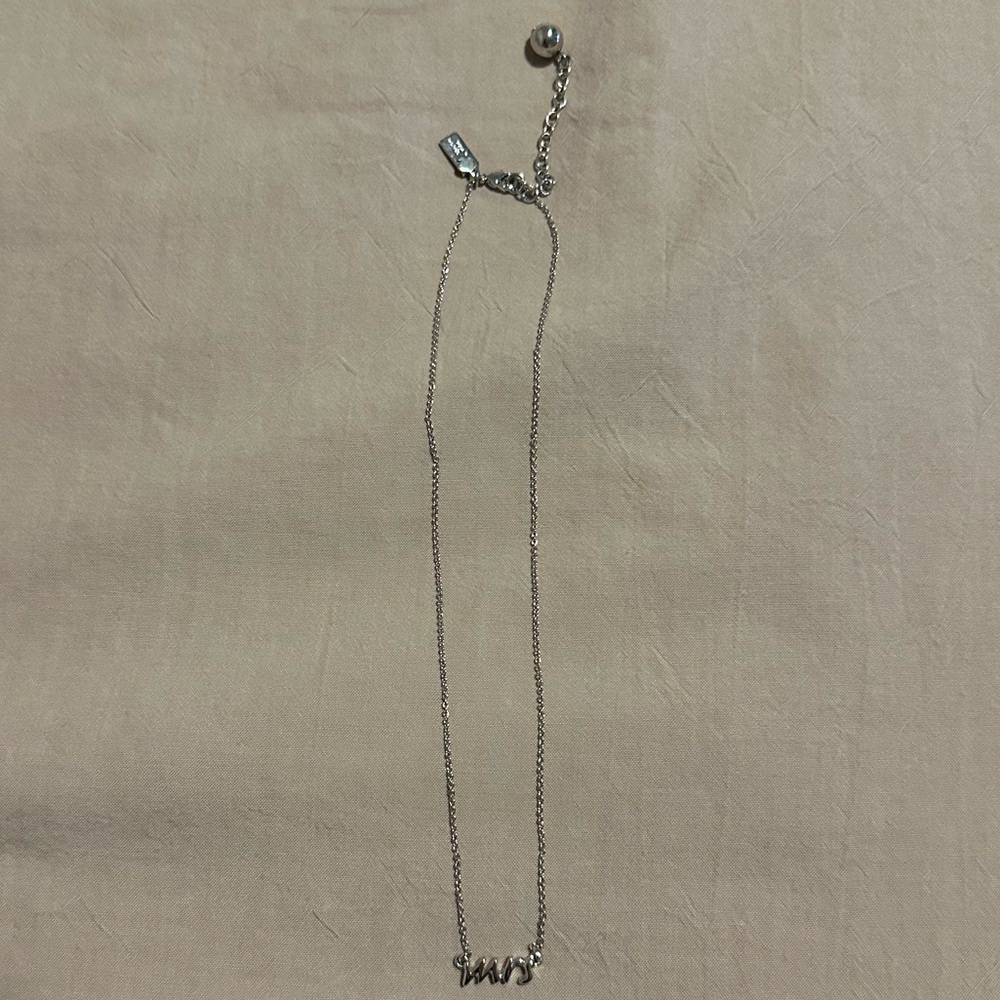 kate spade ‘mrs’ necklace, silver